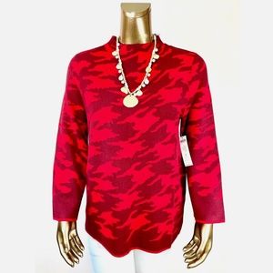 CLOSING SALE - CHICO'S $99 NWT SIZE-2 ZIP BACK MOCK SWEATER (L-12)